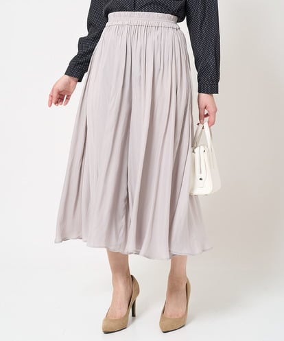 F1LGA03150 MK MICHEL KLEIN(小さいサイズ) 【小さいサイズ】サテンガウチョパンツ/接触冷感/洗える/新色追加//セットアップ対応