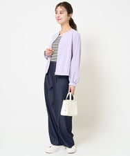 F1LGA30160 MK MICHEL KLEIN(小さいサイズ)(メゾン ドゥ サンク) 【小さいサイズ】デニムライクワイドパンツ/洗える ネイビー