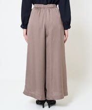 F1LGA32170 MK MICHEL KLEIN(小さいサイズ)(メゾン ドゥ サンク) 【小さいサイズ】サテンワイドシルエットパンツ/洗える ネイビー