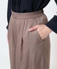 F1LGA32170 MK MICHEL KLEIN(小さいサイズ)(メゾン ドゥ サンク) 【小さいサイズ】サテンワイドシルエットパンツ/洗える ネイビー