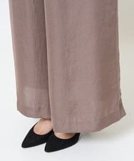 F1LGA32170 MK MICHEL KLEIN(小さいサイズ)(メゾン ドゥ サンク) 【小さいサイズ】サテンワイドシルエットパンツ/洗える ネイビー