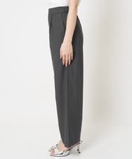 F1LGA55170 MK MICHEL KLEIN(小さいサイズ)(メゾン ドゥ サンク) 【小さいサイズ】ワイドストレート ストレッチプルオンパンツ/洗える ダークグレー