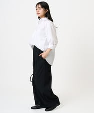 F1LGD21160 MK MICHEL KLEIN(小さいサイズ)(メゾン ドゥ サンク) 【小さいサイズ】TRストレッチワイドパンツ/洗える ライトグレー