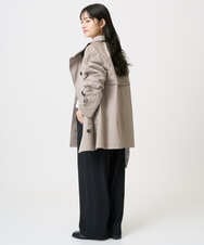 F1LGD21160 MK MICHEL KLEIN(小さいサイズ)(メゾン ドゥ サンク) 【小さいサイズ】TRストレッチワイドパンツ/洗える ライトグレー