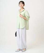 F1LGD21160 MK MICHEL KLEIN(小さいサイズ)(メゾン ドゥ サンク) 【小さいサイズ】TRストレッチワイドパンツ/洗える ライトグレー