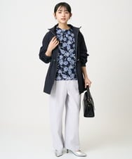 F1LGD21160 MK MICHEL KLEIN(小さいサイズ)(メゾン ドゥ サンク) 【小さいサイズ】TRストレッチワイドパンツ/洗える ライトグレー