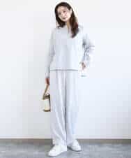 F1LGD21160 MK MICHEL KLEIN(小さいサイズ)(メゾン ドゥ サンク) 【小さいサイズ】TRストレッチワイドパンツ/洗える ライトグレー