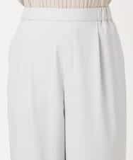 F1LGD21160 MK MICHEL KLEIN(小さいサイズ)(メゾン ドゥ サンク) 【小さいサイズ】TRストレッチワイドパンツ/洗える ライトグレー