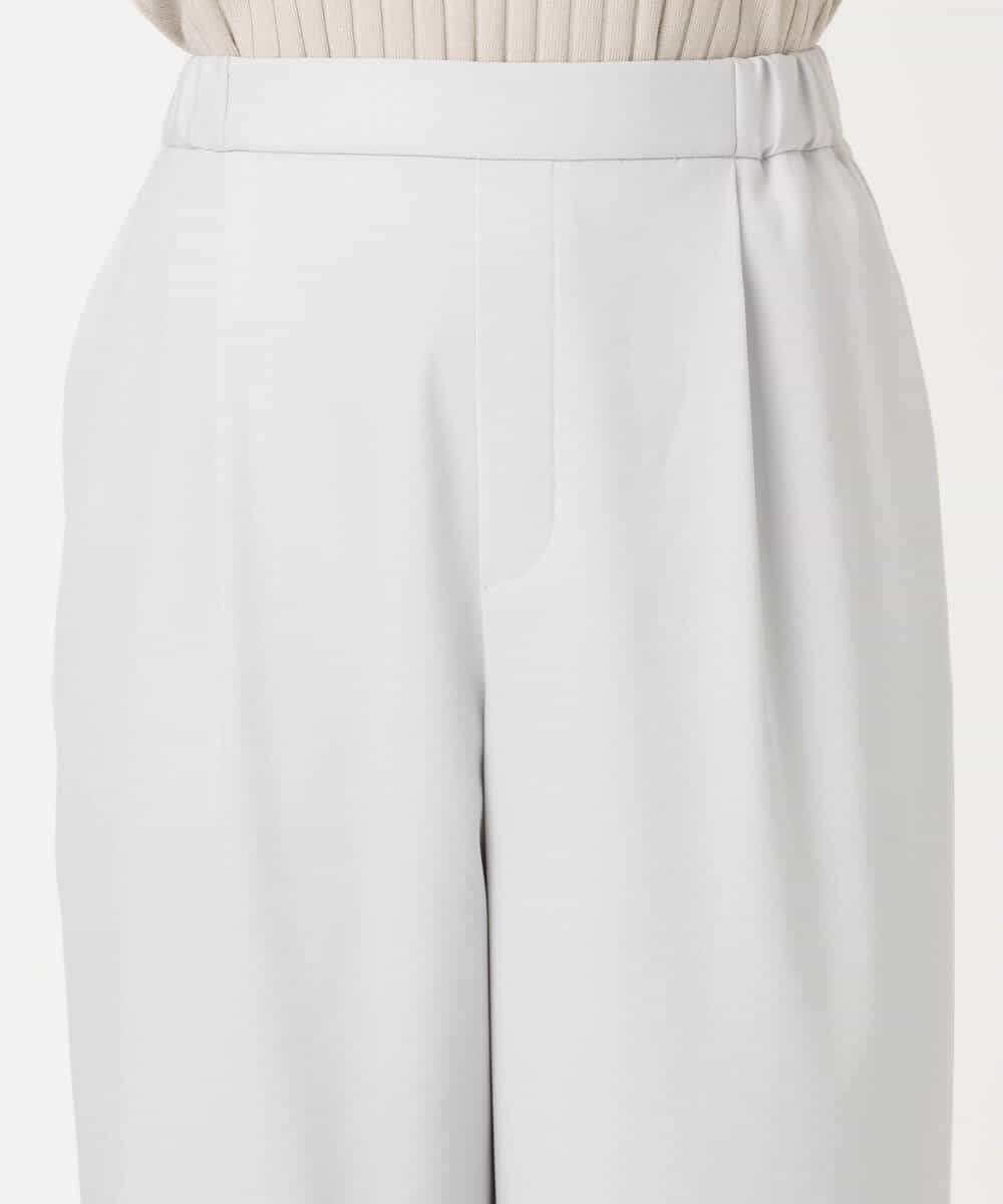 F1LGD21160 MK MICHEL KLEIN(小さいサイズ)(メゾン ドゥ サンク) 【小さいサイズ】TRストレッチワイドパンツ/洗える ライトグレー