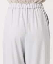 F1LGD21160 MK MICHEL KLEIN(小さいサイズ)(メゾン ドゥ サンク) 【小さいサイズ】TRストレッチワイドパンツ/洗える ライトグレー