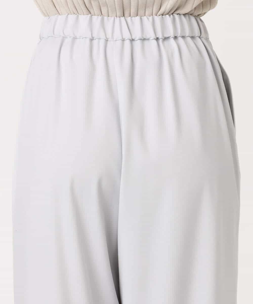 F1LGD21160 MK MICHEL KLEIN(小さいサイズ)(メゾン ドゥ サンク) 【小さいサイズ】TRストレッチワイドパンツ/洗える ライトグレー