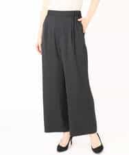 F1LGD21160 MK MICHEL KLEIN(小さいサイズ)(メゾン ドゥ サンク) 【小さいサイズ】TRストレッチワイドパンツ/洗える ライトグレー