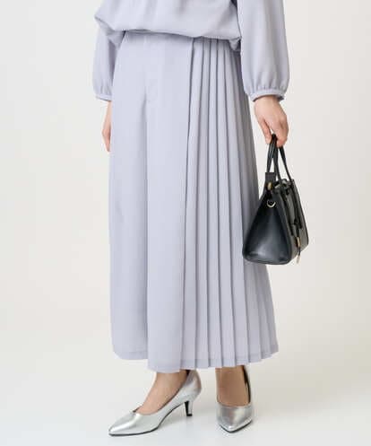 F1LGD26170 MK MICHEL KLEIN(小さいサイズ) 【小さいサイズ】サイドプリーツガウチョパンツ/洗える