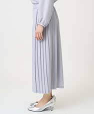 F1LGD26170 MK MICHEL KLEIN(小さいサイズ)(メゾン ドゥ サンク) 【小さいサイズ】サイドプリーツガウチョパンツ/洗える ライトブルー