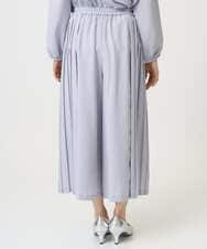 F1LGD26170 MK MICHEL KLEIN(小さいサイズ)(メゾン ドゥ サンク) 【小さいサイズ】サイドプリーツガウチョパンツ/洗える ライトブルー