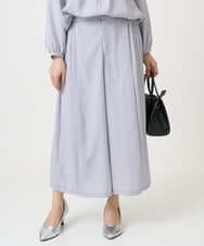 F1LGD26170 MK MICHEL KLEIN(小さいサイズ)(メゾン ドゥ サンク) 【小さいサイズ】サイドプリーツガウチョパンツ/洗える ライトブルー