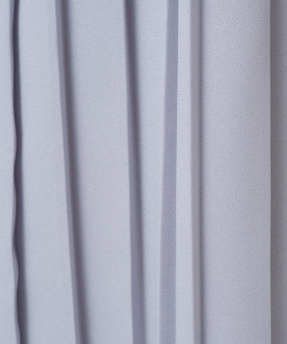 F1LGD26170 MK MICHEL KLEIN(小さいサイズ)(メゾン ドゥ サンク) 【小さいサイズ】サイドプリーツガウチョパンツ/洗える ライトブルー