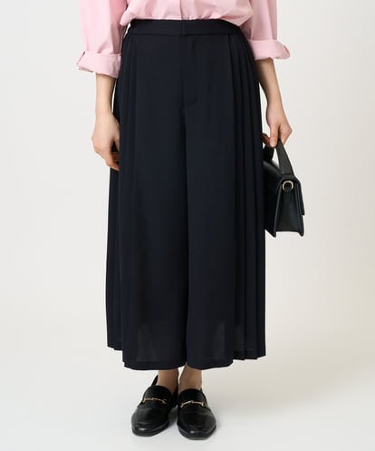 F1LGD26170 MK MICHEL KLEIN(小さいサイズ) 【小さいサイズ】サイドプリーツガウチョパンツ/洗える