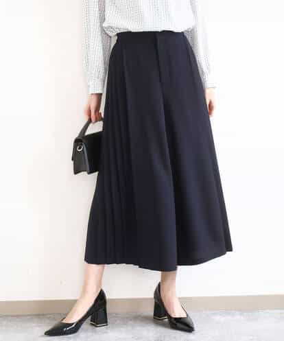 F1LGD26170 MK MICHEL KLEIN(小さいサイズ) 【小さいサイズ】サイドプリーツガウチョパンツ/洗える