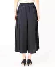 F1LGD26170 MK MICHEL KLEIN(小さいサイズ)(メゾン ドゥ サンク) 【小さいサイズ】サイドプリーツガウチョパンツ/洗える ネイビー