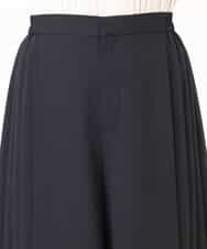 F1LGD26170 MK MICHEL KLEIN(小さいサイズ)(メゾン ドゥ サンク) 【小さいサイズ】サイドプリーツガウチョパンツ/洗える ネイビー