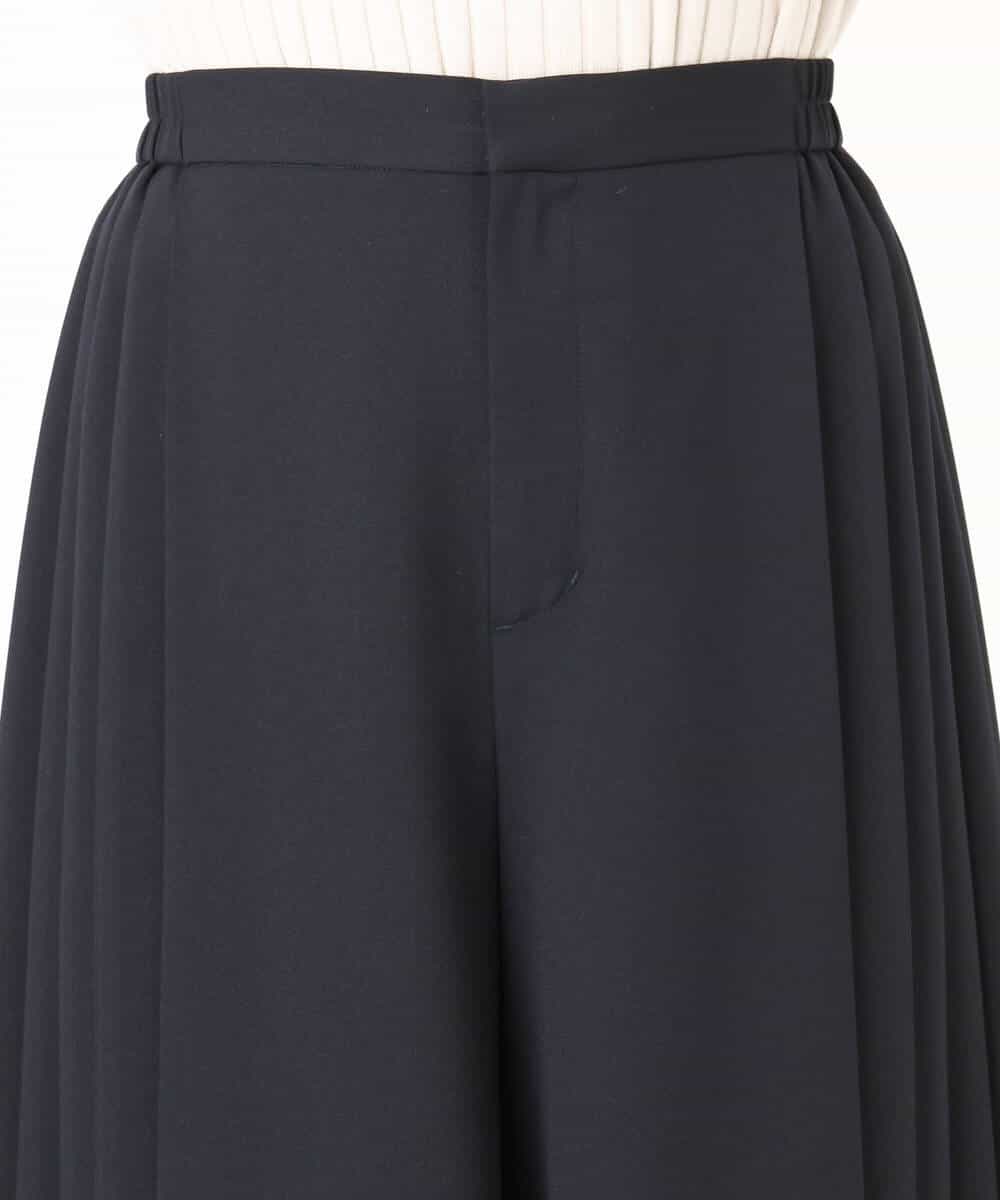 F1LGD26170 MK MICHEL KLEIN(小さいサイズ)(メゾン ドゥ サンク) 【小さいサイズ】サイドプリーツガウチョパンツ/洗える ネイビー