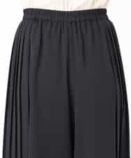 F1LGD26170 MK MICHEL KLEIN(小さいサイズ)(メゾン ドゥ サンク) 【小さいサイズ】サイドプリーツガウチョパンツ/洗える ネイビー