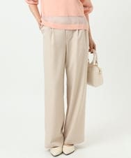 F1LGD30160 MK MICHEL KLEIN(小さいサイズ)(メゾン ドゥ サンク) 【小さいサイズ】[SANAGARAシリーズ]デニムライク ワイドパンツ/接触冷感/UVカット/洗濯機で洗える ネイビー