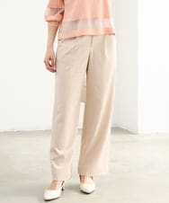 F1LGD30160 MK MICHEL KLEIN(小さいサイズ)(メゾン ドゥ サンク) 【小さいサイズ】[SANAGARAシリーズ]デニムライク ワイドパンツ/接触冷感/UVカット/洗濯機で洗える ネイビー