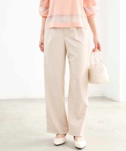 F1LGD30160 MK MICHEL KLEIN(小さいサイズ) 【小さいサイズ】[SANAGARAシリーズ]デニムライク ワイドパンツ/接触冷感/UVカット/洗濯機で洗える