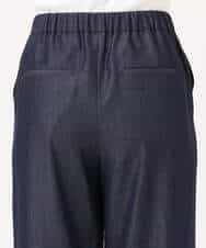 F1LGD30160 MK MICHEL KLEIN(小さいサイズ)(メゾン ドゥ サンク) 【小さいサイズ】[SANAGARAシリーズ]デニムライク ワイドパンツ/接触冷感/UVカット/洗濯機で洗える ネイビー