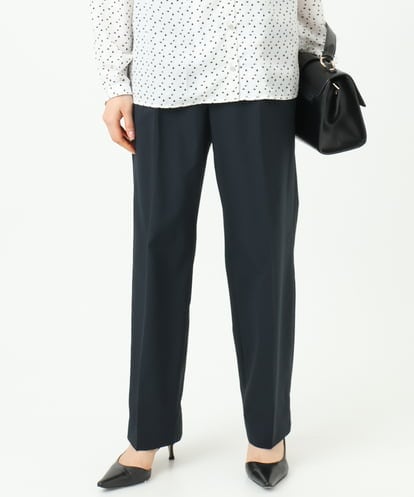 F1LGD33170 MK MICHEL KLEIN(小さいサイズ) 【小さいサイズ】ドライタッチストレッチ テーパードパンツ/イージーケア/洗濯機で洗える