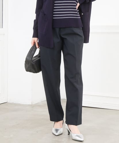 F1LGD33170 MK MICHEL KLEIN(小さいサイズ) 【小さいサイズ】ドライタッチストレッチ テーパードパンツ/イージーケア/洗濯機で洗える