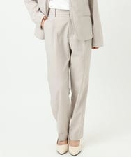 F1LGD33170 MK MICHEL KLEIN(小さいサイズ)(メゾン ドゥ サンク) 【小さいサイズ】ドライタッチストレッチ テーパードパンツ/イージーケア/洗濯機で洗える グレージュ