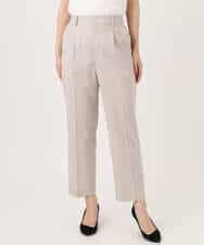 F1LGD33170 MK MICHEL KLEIN(小さいサイズ)(メゾン ドゥ サンク) 【小さいサイズ】ドライタッチストレッチ テーパードパンツ/イージーケア/洗濯機で洗える グレージュ