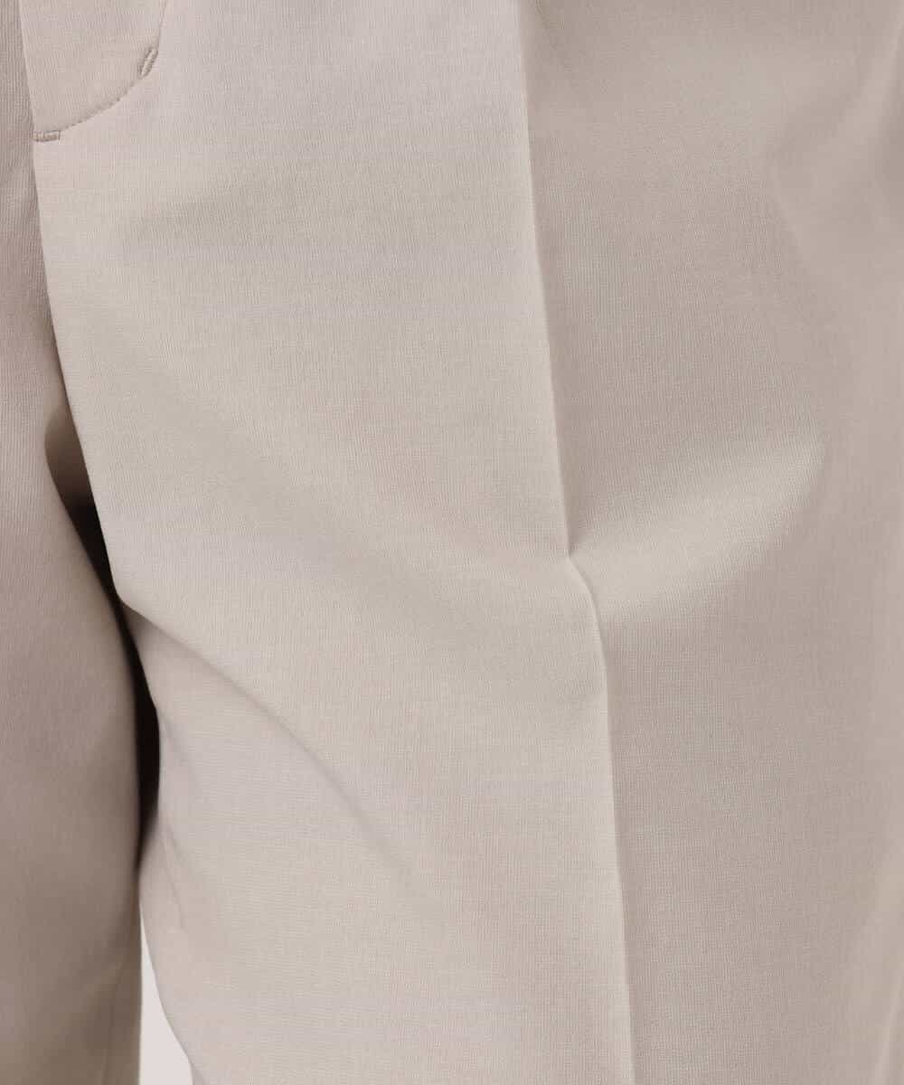 F1LGD33170 MK MICHEL KLEIN(小さいサイズ)(メゾン ドゥ サンク) 【小さいサイズ】ドライタッチストレッチ テーパードパンツ/イージーケア/洗濯機で洗える グレージュ