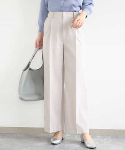 F1LGD34170 MK MICHEL KLEIN(小さいサイズ) 【小さいサイズ】ドライタッチストレッチ ワイドパンツ/イージーケア/洗濯機で洗える