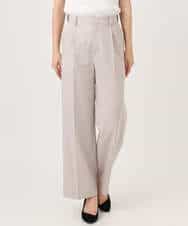 F1LGD34170 MK MICHEL KLEIN(小さいサイズ)(メゾン ドゥ サンク) 【小さいサイズ】ドライタッチストレッチ ワイドパンツ/イージーケア/洗濯機で洗える グレージュ