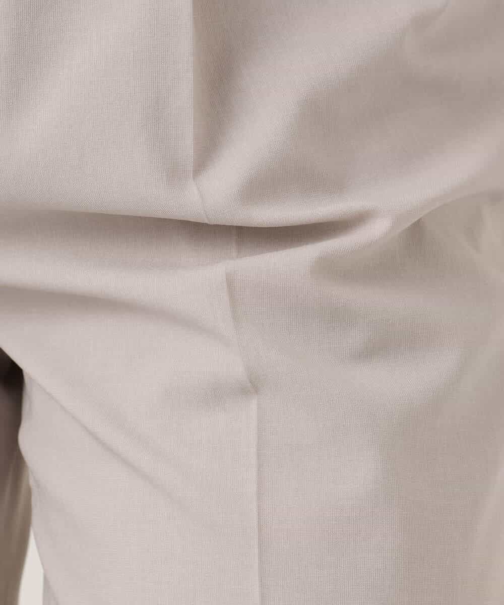 F1LGD34170 MK MICHEL KLEIN(小さいサイズ)(メゾン ドゥ サンク) 【小さいサイズ】ドライタッチストレッチ ワイドパンツ/イージーケア/洗濯機で洗える グレージュ