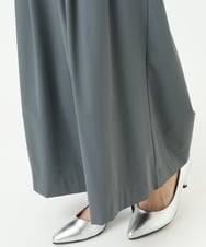F1LGD37170 MK MICHEL KLEIN(小さいサイズ)(メゾン ドゥ サンク) 【小さいサイズ】ストレッチ3タックワイドパンツ/洗える ダークグレー