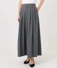 F1LGD37170 MK MICHEL KLEIN(小さいサイズ)(メゾン ドゥ サンク) 【小さいサイズ】ストレッチ3タックワイドパンツ/洗える ダークグレー