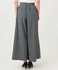 F1LGD37170 MK MICHEL KLEIN(小さいサイズ)(メゾン ドゥ サンク) 【小さいサイズ】ストレッチ3タックワイドパンツ/洗える ダークグレー