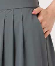 F1LGD37170 MK MICHEL KLEIN(小さいサイズ)(メゾン ドゥ サンク) 【小さいサイズ】ストレッチ3タックワイドパンツ/洗える ダークグレー