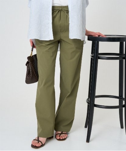 F1LGD40170 MK MICHEL KLEIN(小さいサイズ) 【小さいサイズ】コットンライクストレッチワイドパンツ/抗ピリング/洗濯機で洗える