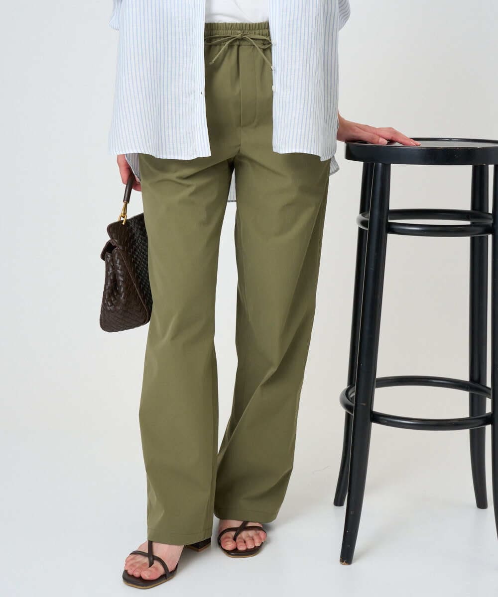 F1LGD40170 MK MICHEL KLEIN(小さいサイズ) 【小さいサイズ】コットンライクストレッチワイドパンツ/抗ピリング/洗濯機で洗える