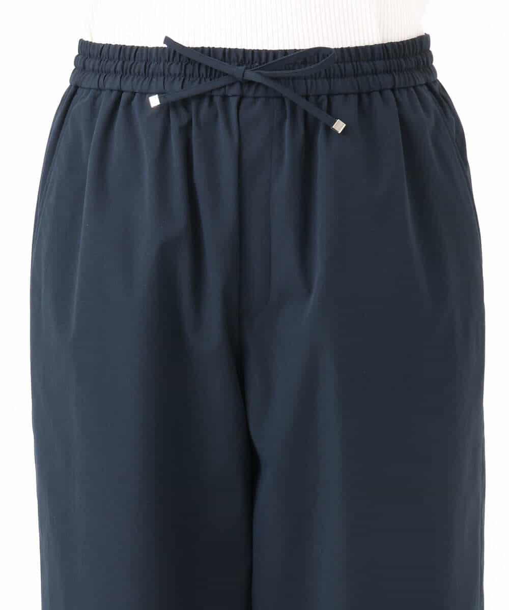 F1LGD40170 MK MICHEL KLEIN(小さいサイズ)(メゾン ドゥ サンク) 【小さいサイズ】コットンライクストレッチワイドパンツ/抗ピリング/洗濯機で洗える ネイビー