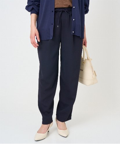 F1LGD44160 MK MICHEL KLEIN(小さいサイズ) 【小さいサイズ】[UVカット/接触冷感/防シワ/通気性/洗濯機で洗える]テーパードパンツ