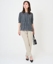F1LGD44160 MK MICHEL KLEIN(小さいサイズ)(メゾン ドゥ サンク) 【小さいサイズ】[UVカット/接触冷感/防シワ/通気性/洗濯機で洗える]テーパードパンツ ベージュ