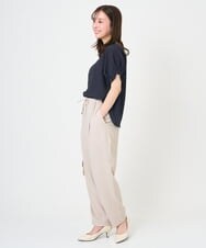 F1LGD44160 MK MICHEL KLEIN(小さいサイズ)(メゾン ドゥ サンク) 【小さいサイズ】[UVカット/接触冷感/防シワ/通気性/洗濯機で洗える]テーパードパンツ ベージュ
