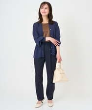 F1LGD44160 MK MICHEL KLEIN(小さいサイズ)(メゾン ドゥ サンク) 【小さいサイズ】[UVカット/接触冷感/防シワ/通気性/洗濯機で洗える]テーパードパンツ ベージュ